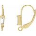 Tapered Baguette Lever Back Earring Top