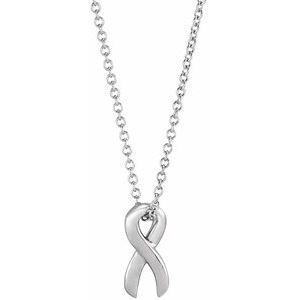 Survivor Ribbon Necklace or Slide Pendant