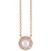 Halo-Style Pearl Necklace or Center