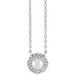Halo-Style Pearl Necklace or Center