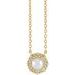 Halo-Style Pearl Necklace or Center