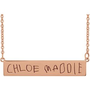 Be Posh® Engravable Bar Necklace