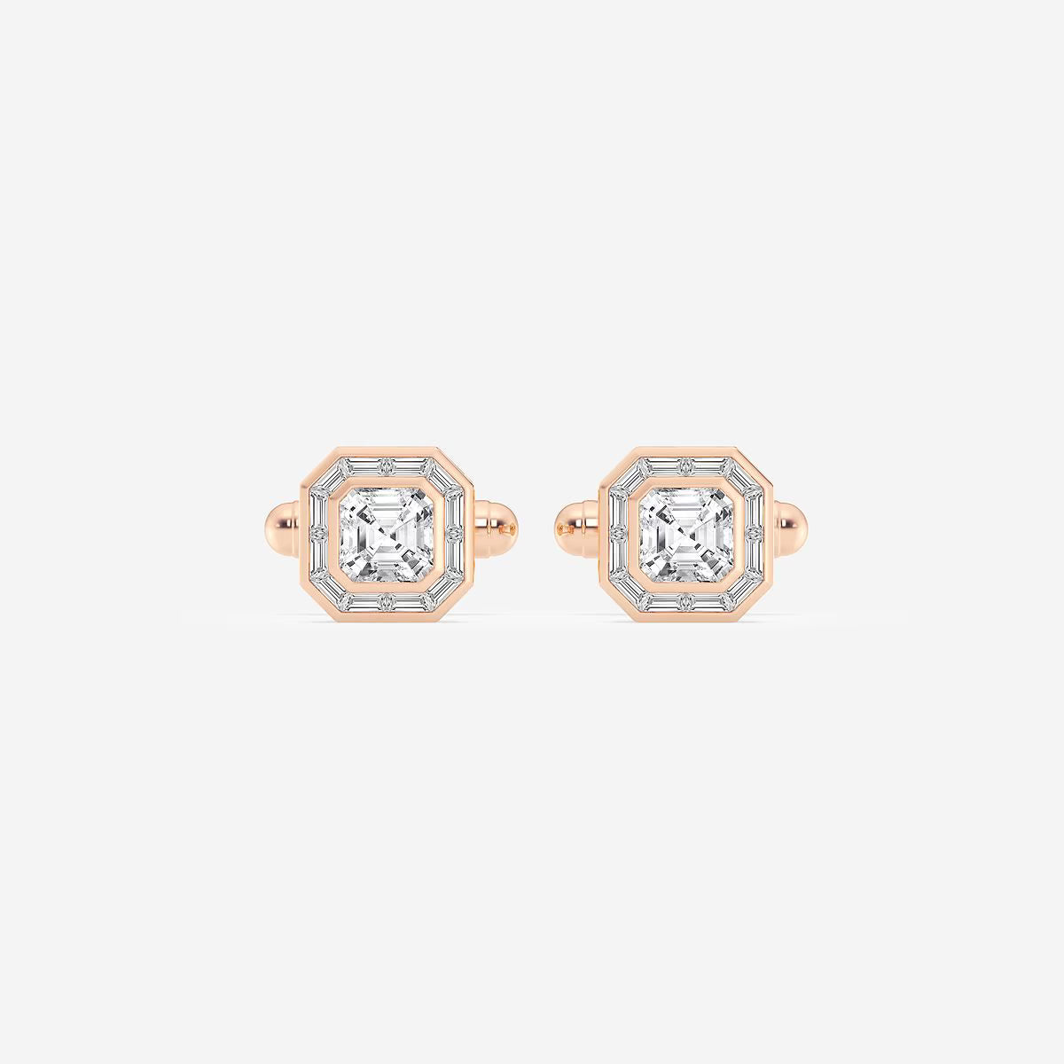 Baguette Frame Asscher Cufflinks image