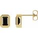 Emerald Solitaire Earrings