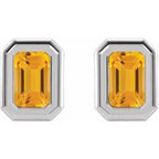 Emerald Solitaire Earrings