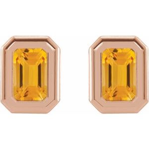 Emerald Solitaire Earrings