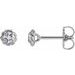 Round 4-Prong Claw Rope Stud Earrings