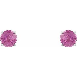 Round 4-Prong Lightweight Stud Earrings
