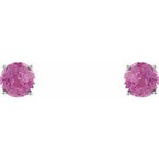 Round 4-Prong Lightweight Stud Earrings
