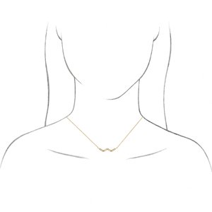 Accented Baguette Bar Necklace or Center