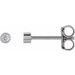 Round Micro Bezel-Set Stud Earrings