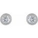 Round Micro Bezel-Set Stud Earrings