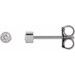 Round Micro Bezel-Set Stud Earrings