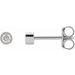 Round Micro Bezel-Set Stud Earrings