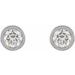 Round Micro Bezel-Set Stud Earrings