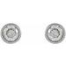 Round Micro Bezel-Set Stud Earrings