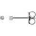 Round Micro Bezel-Set Stud Earrings