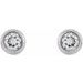 Round Micro Bezel-Set Stud Earrings