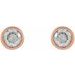 Round Micro Bezel-Set Stud Earrings