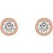 Round Micro Bezel-Set Stud Earrings