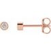 Round Micro Bezel-Set Stud Earrings
