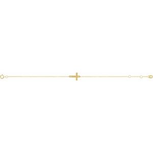 Engravable Cross Bracelet