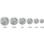 Round Micro Bezel-Set Stud Earrings