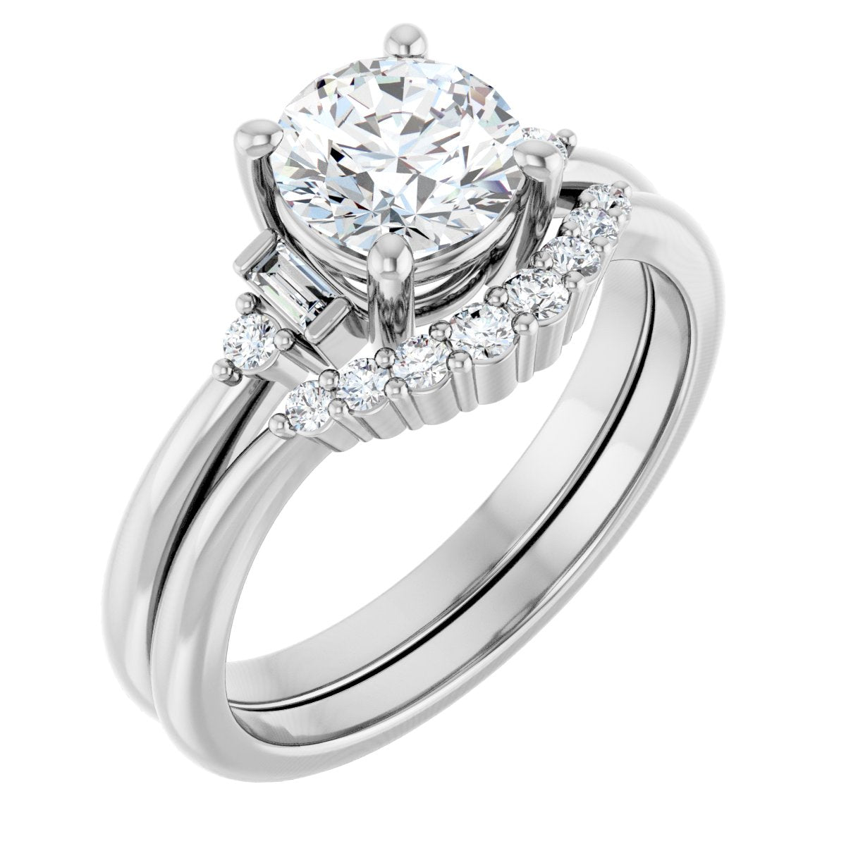 Accented Engagement Ring