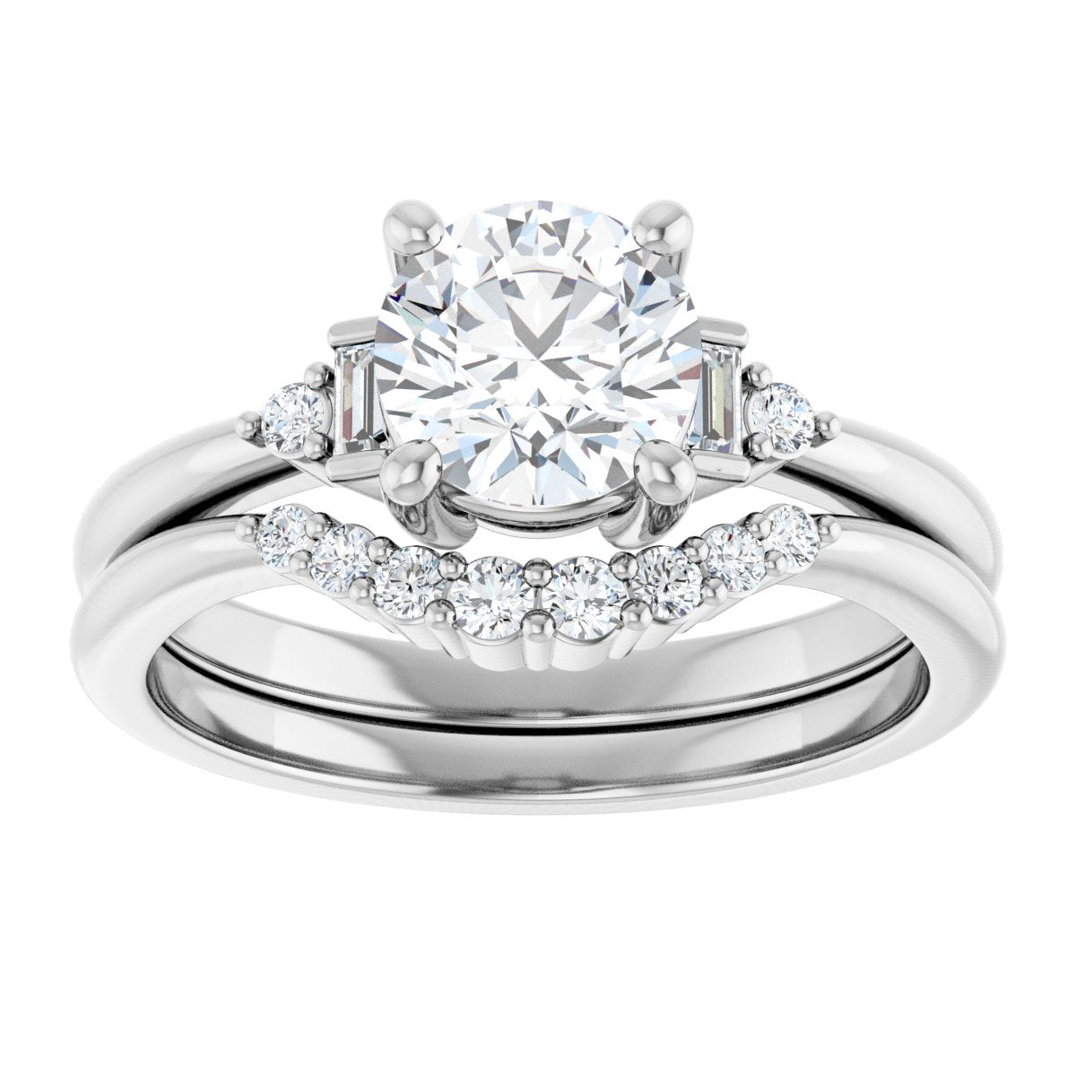 Accented Engagement Ring