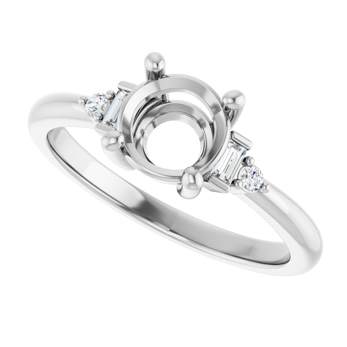 Accented Engagement Ring