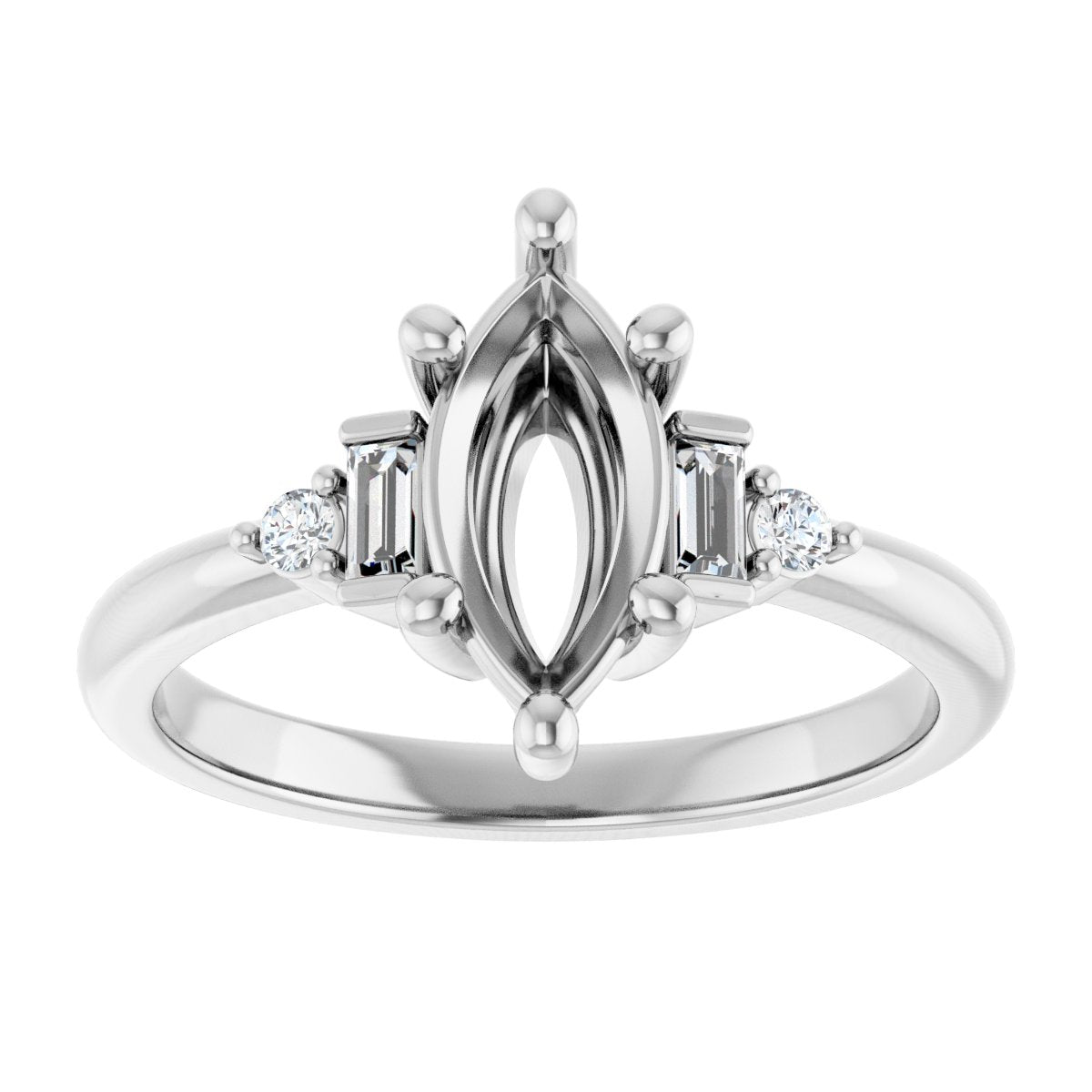 Accented Engagement Ring