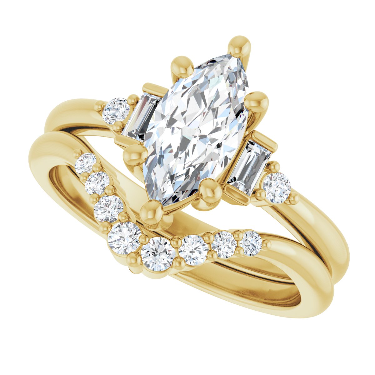 Accented Engagement Ring