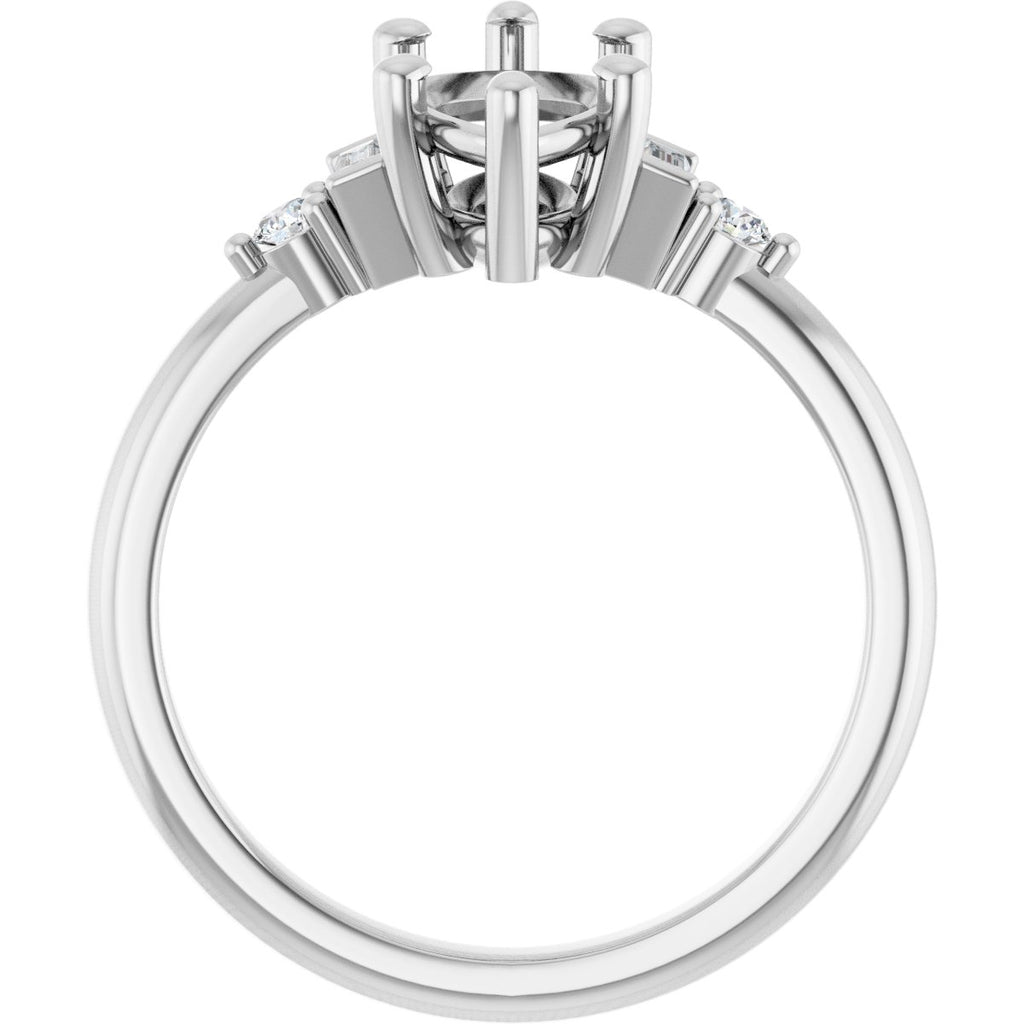 Accented Engagement Ring