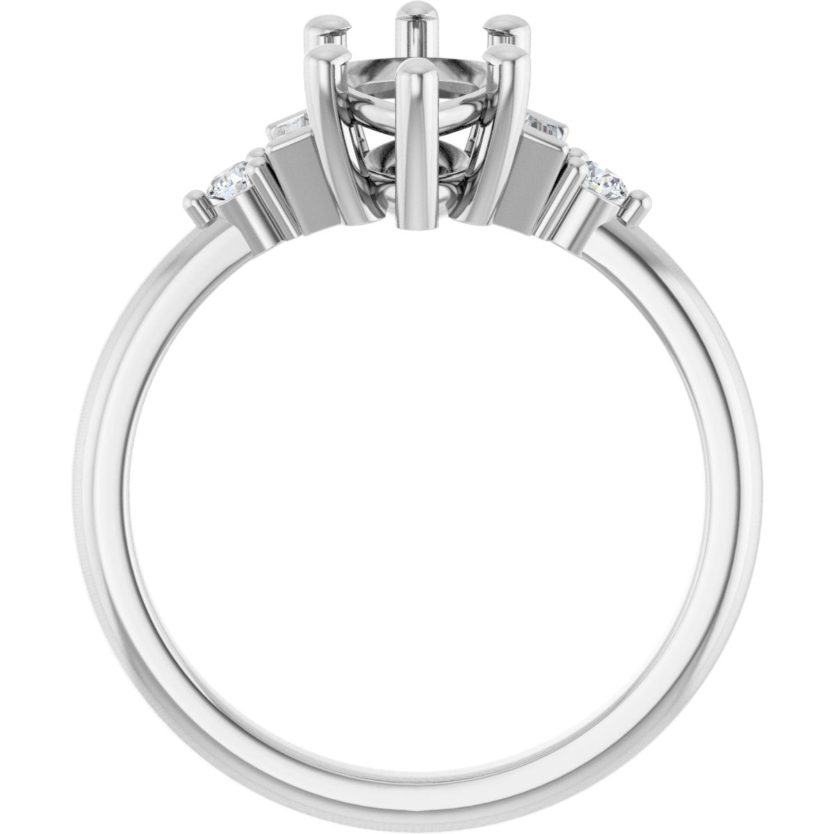 Accented Engagement Ring