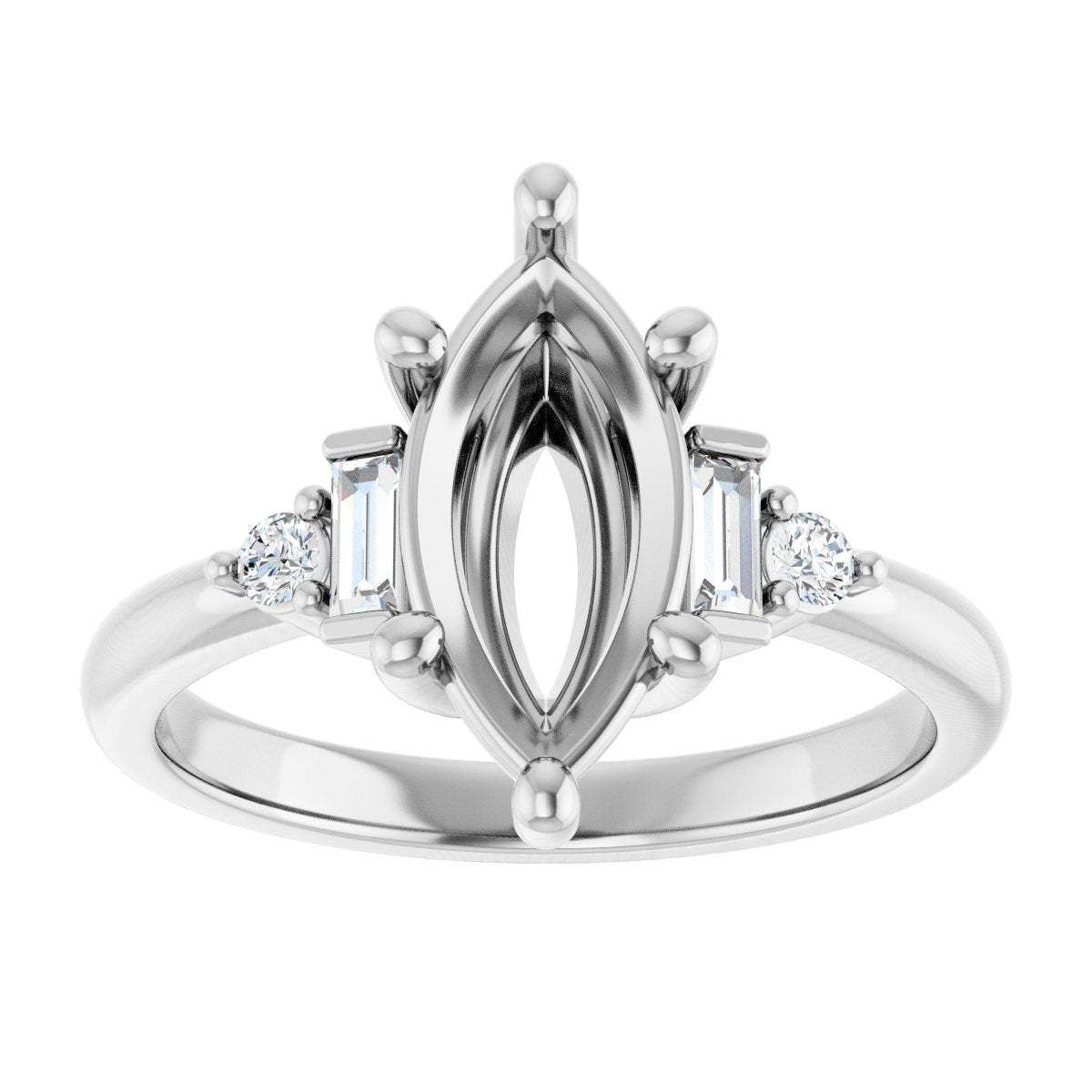 Accented Engagement Ring