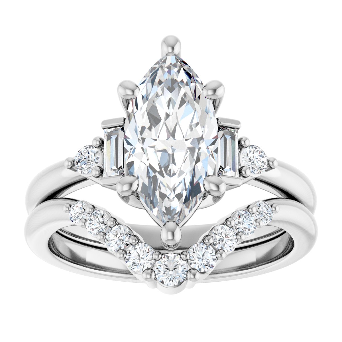 Accented Engagement Ring