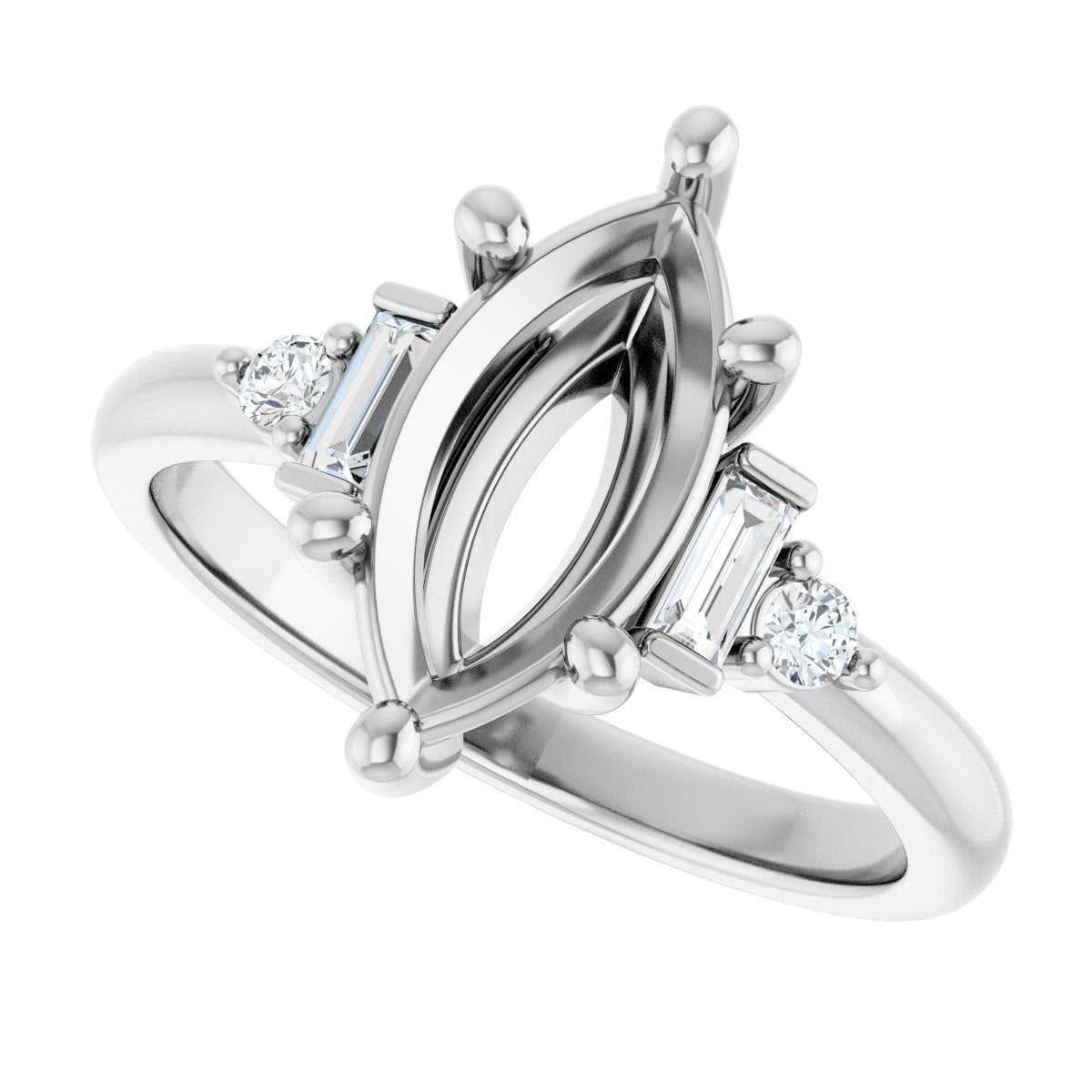 Accented Engagement Ring