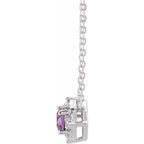 Birthstone Halo-Style Necklace