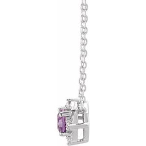 Birthstone Halo-Style Necklace