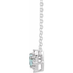 Birthstone Halo-Style Necklace
