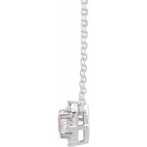 Birthstone Halo-Style Necklace