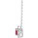 Birthstone Halo-Style Necklace