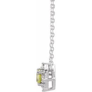 Birthstone Halo-Style Necklace