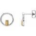 Baguette Circle Earrings