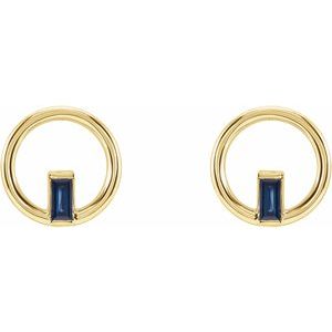 Baguette Circle Earrings