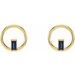 Baguette Circle Earrings