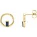 Baguette Circle Earrings