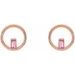 Baguette Circle Earrings
