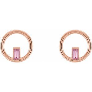 Baguette Circle Earrings