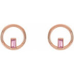 Baguette Circle Earrings